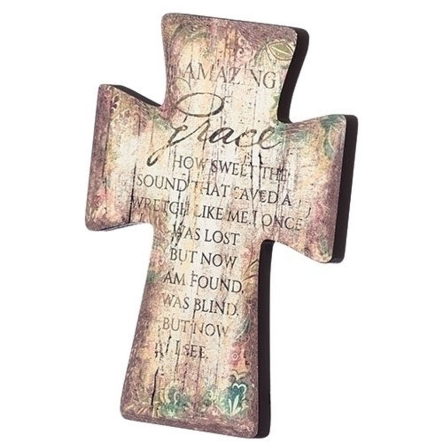 Crosses & Crucifixes Regers | Amazing Grace Wall Cross 6"H