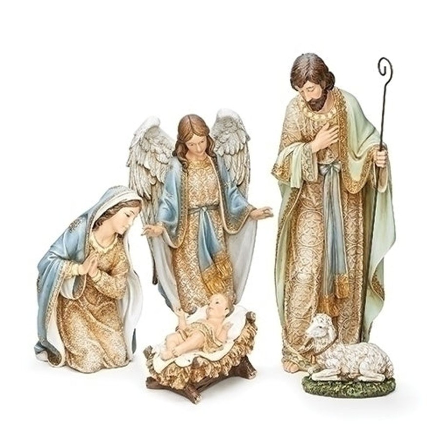 Christmas&Advent Regers | 5Pc Adorned Holy Family With Angel And Lamb 21.75"H