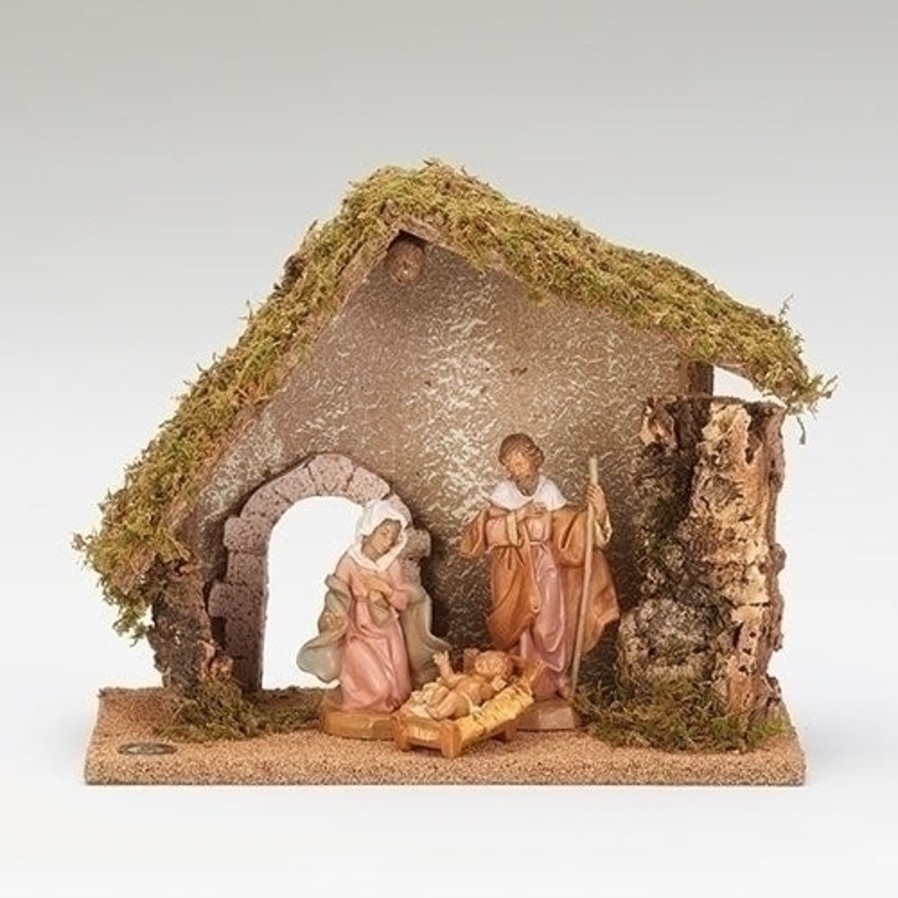 Christmas&Advent Regers | 3 Figure Nativity Set With Italian Stable 5"