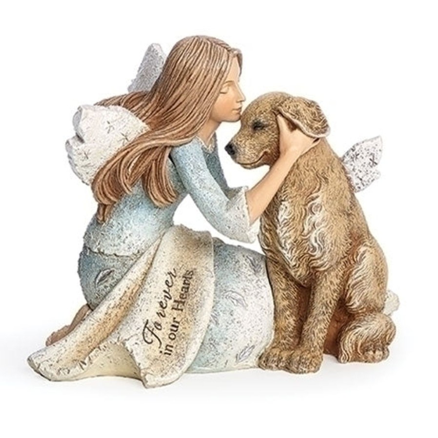 Occasions Regers Pet Memorial | Angel With Dog Figure 4.25"H