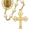 Rosaries Regers | Our Lady Of Guadalupe Rosary - Pearl Like Boxed