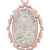 Jewelry&Medals Regers | Therese - St Therese Medal - Rose-Gold Over Sterling