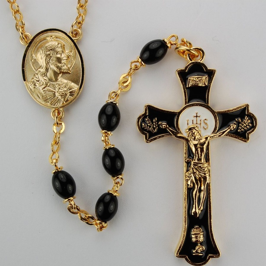 Jewelry&Medals Regers | Holy Mass Crucifix Rosary - Black Boxed