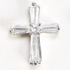 Jewelry&Medals Regers | Birthstone April Cross Pin .75"H