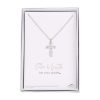 Jewelry&Medals Regers | Cross Necklace Silver Pave 15"L