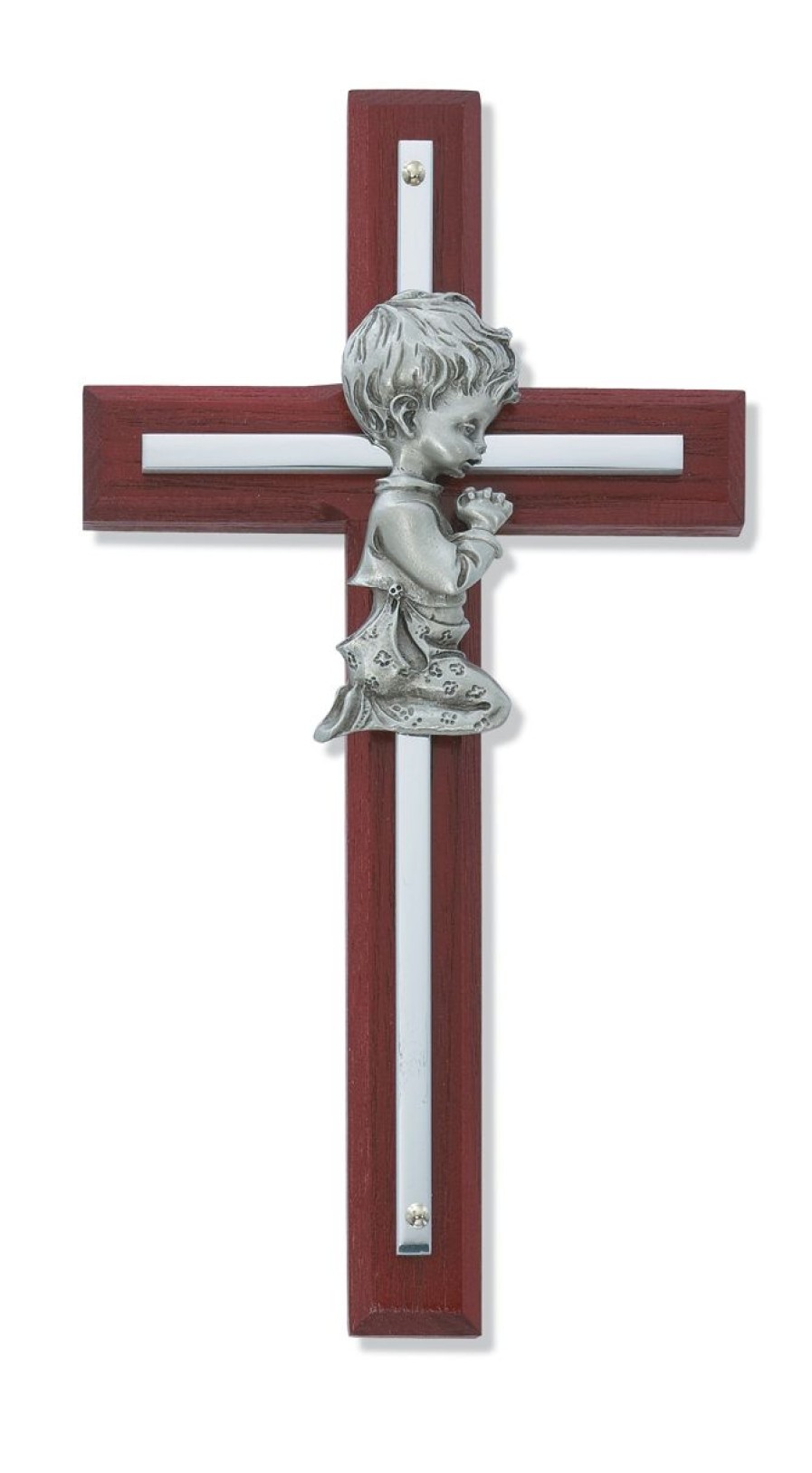 Occasions Regers Baby&Baptism Crosses & Crucifixes | Cross - 6In Cherry Stained Boy'S Cross