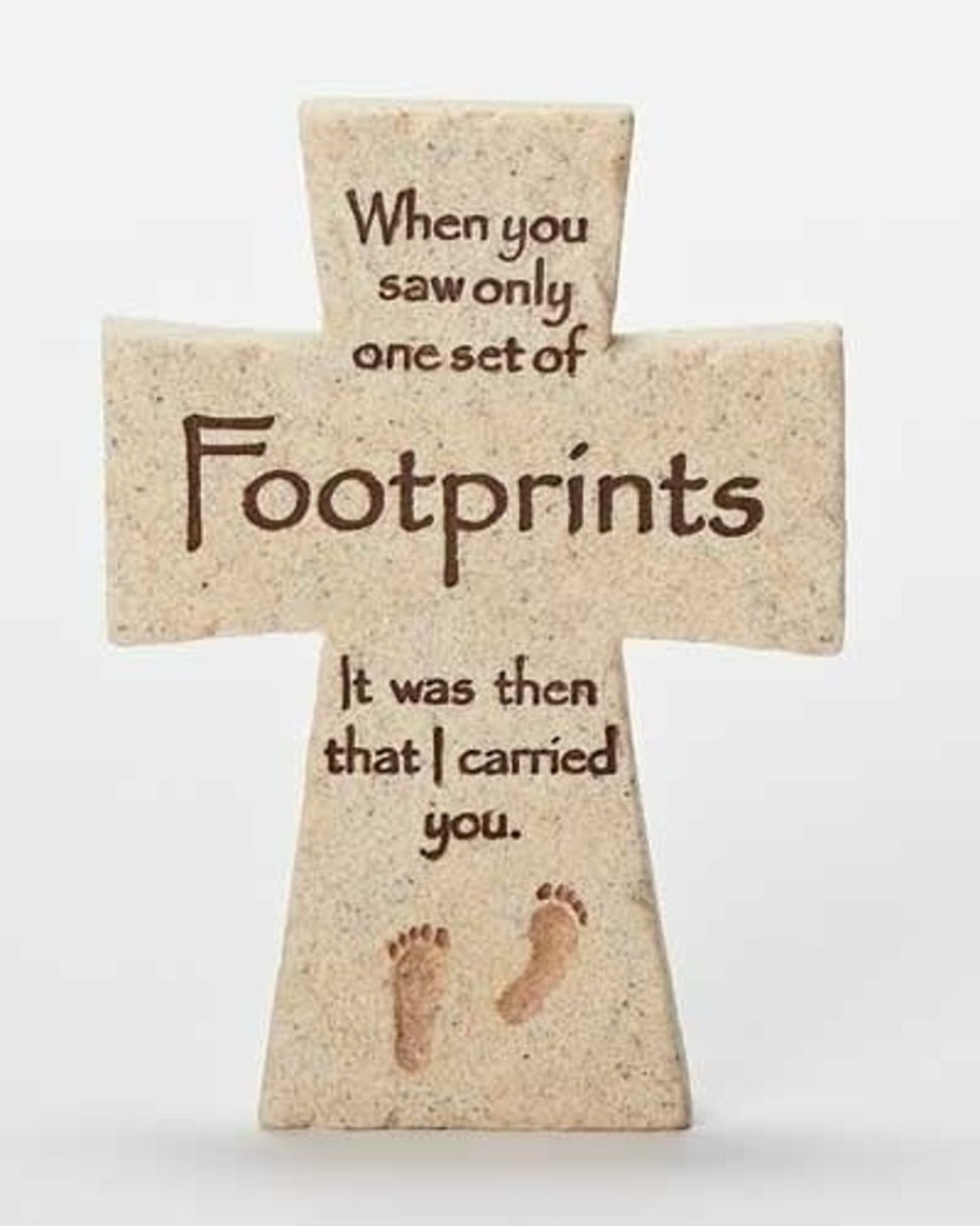 Crosses & Crucifixes Regers | Footprints Cross 4"H