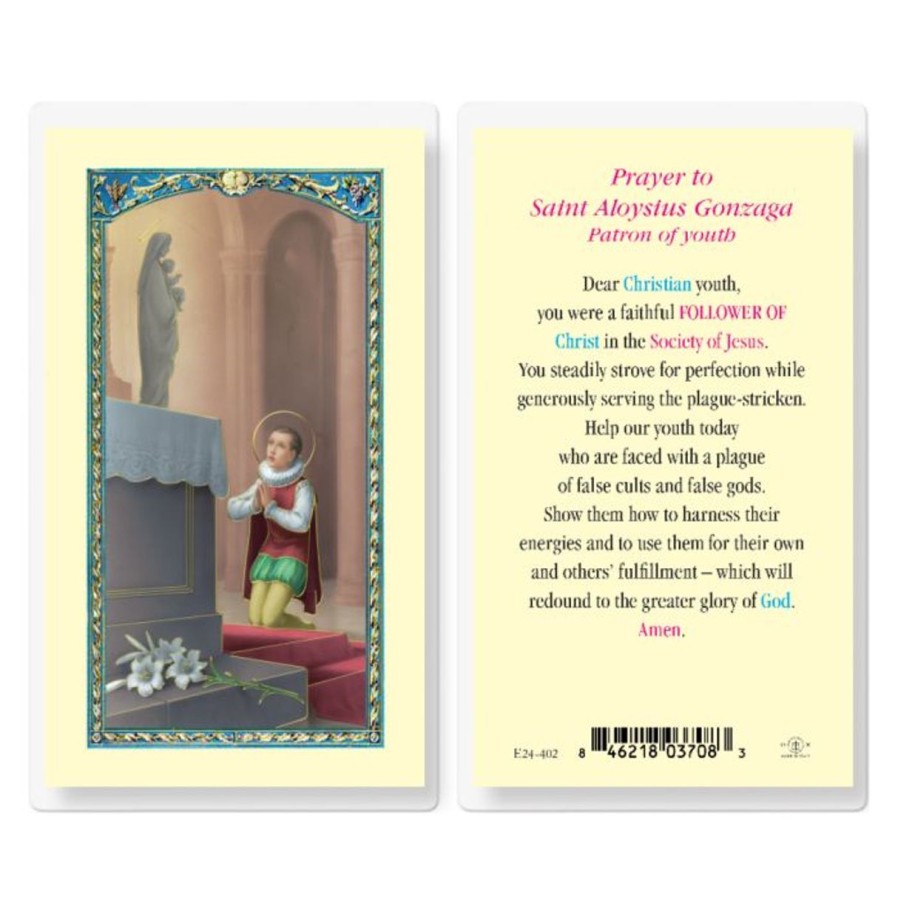 Gift Ideas&Other Regers | Aloysius - Saint Aloysius Gonzaga Patron Of Youth Holy Card