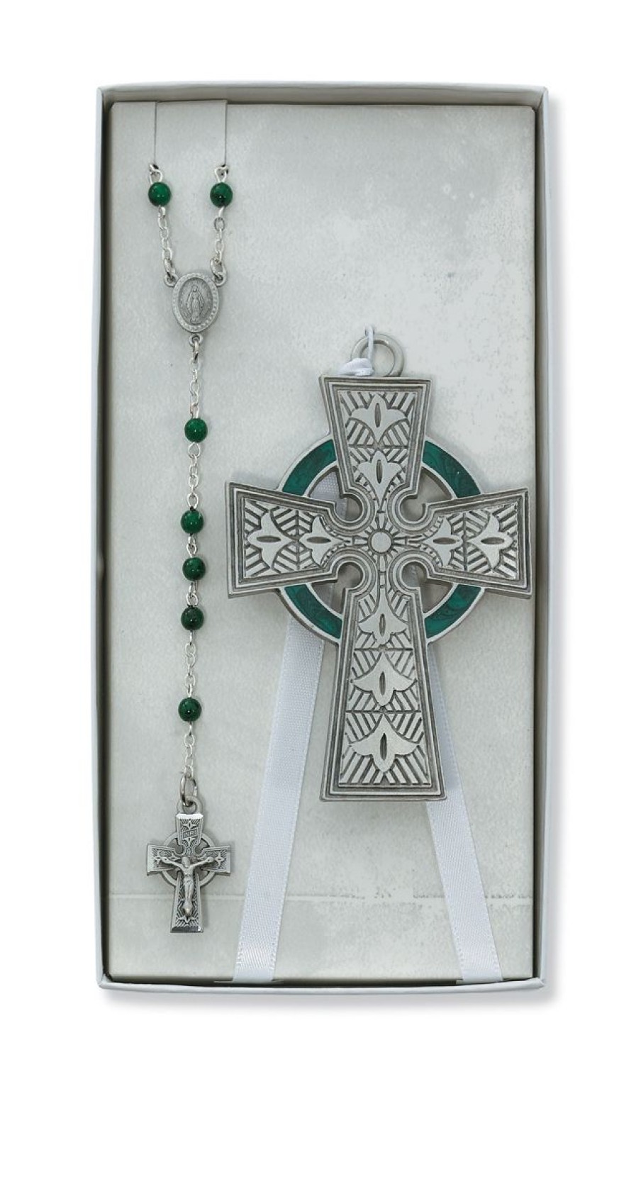 Occasions Regers Other Baby&Baptism Gift Ideas | Baby Set - Celtic Crib Cross And Rosary Set Boxed