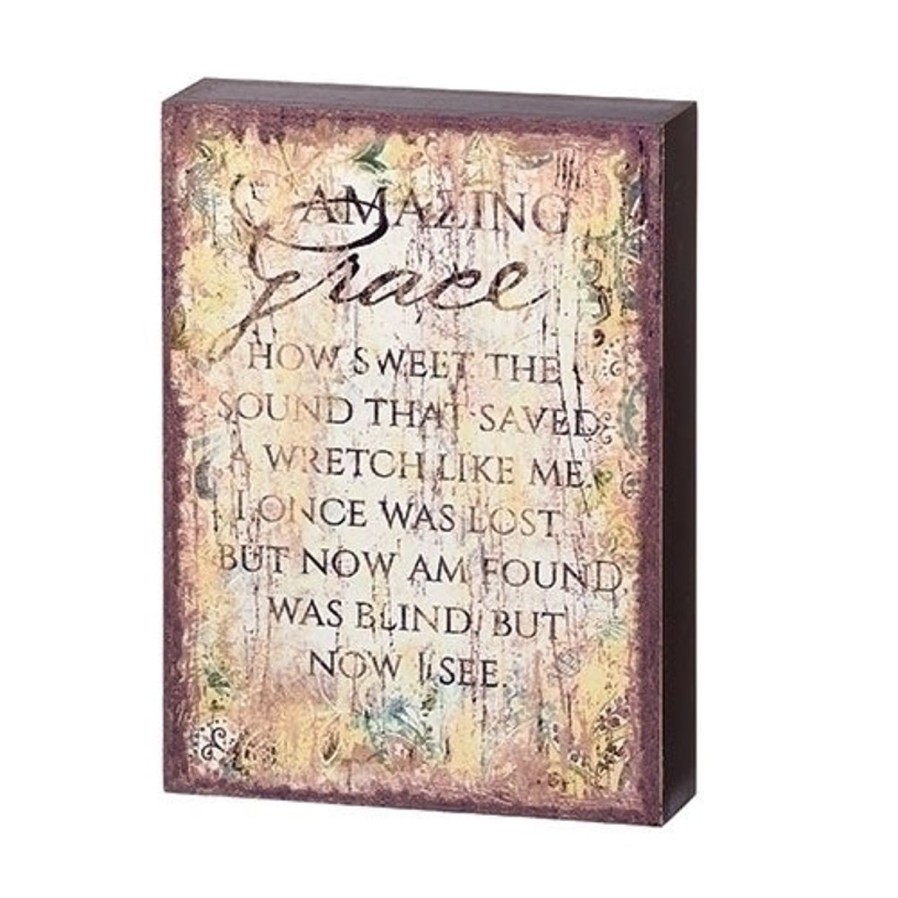 Gift Ideas&Other Regers | Amazing Grace Plaque 7.75"H