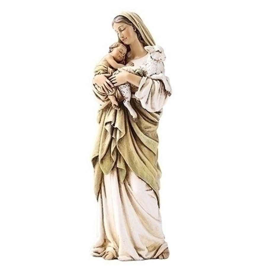 Statues Regers | L'Innocence Madonna And Child With Lamb Statue 6.25"H