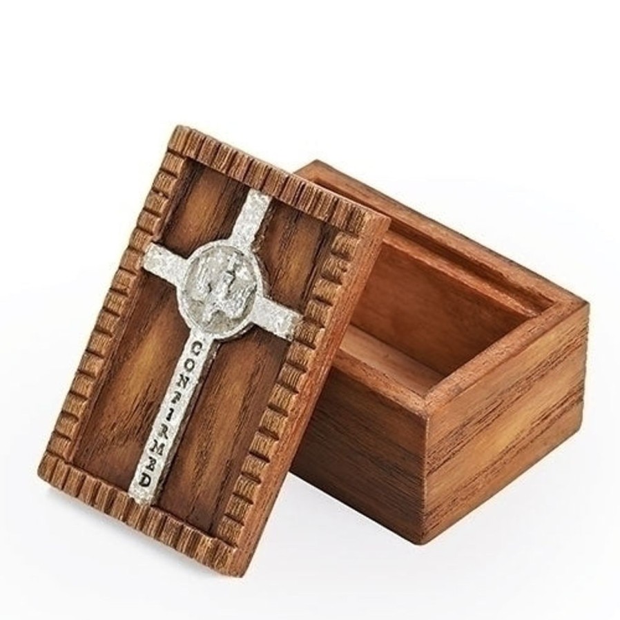 Occasions Regers Confirmation Frames Plaques & Keepsake Boxes | Confirmation Keepsake Box Wood 1.75"H