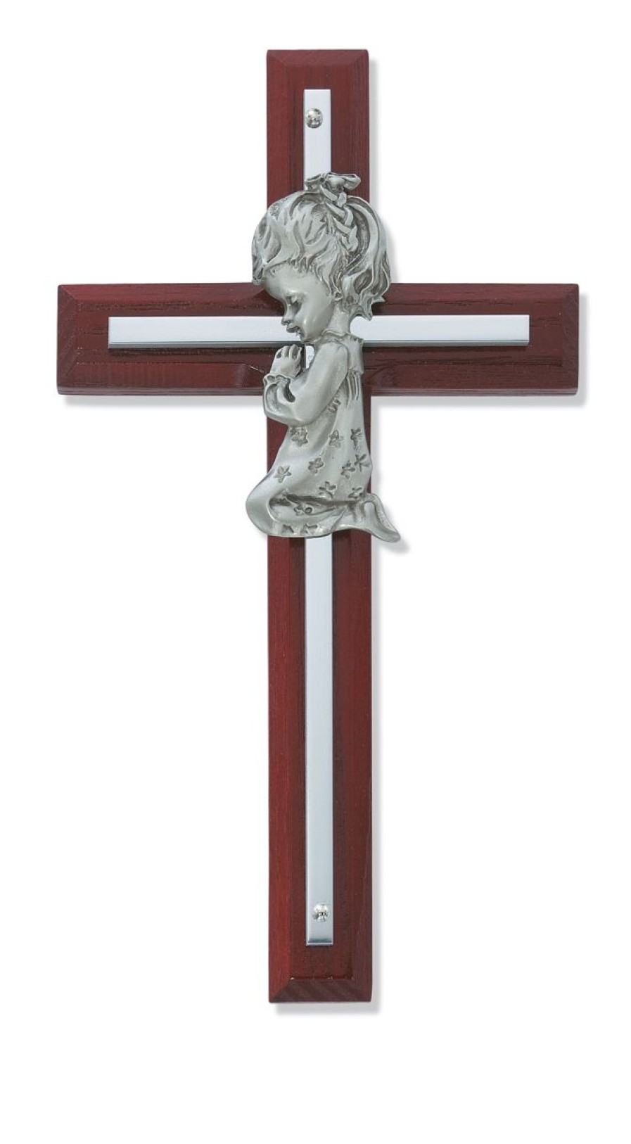 Occasions Regers Baby&Baptism Crosses & Crucifixes | Cross - 6In Cherry Stained Girl'S Cross