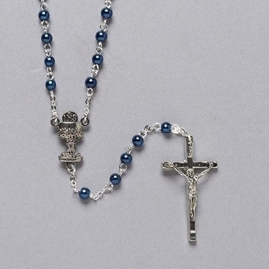 Occasions Regers Communion Rosaries Jewelry & Medals | Communion Rosary Blue 15"L