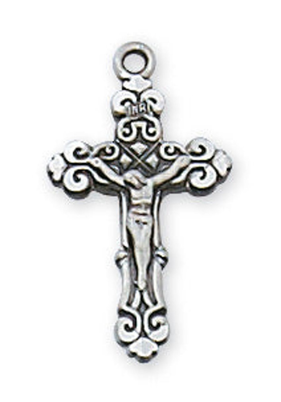 Jewelry&Medals Regers | Crucifix Necklace - Sterling Silver 16-18"