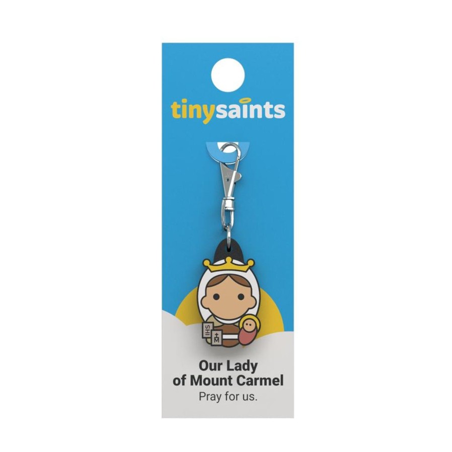 Gift Ideas&Other Regers | Tiny Saints - Our Lady Of Mount Carmel Zipper Pull