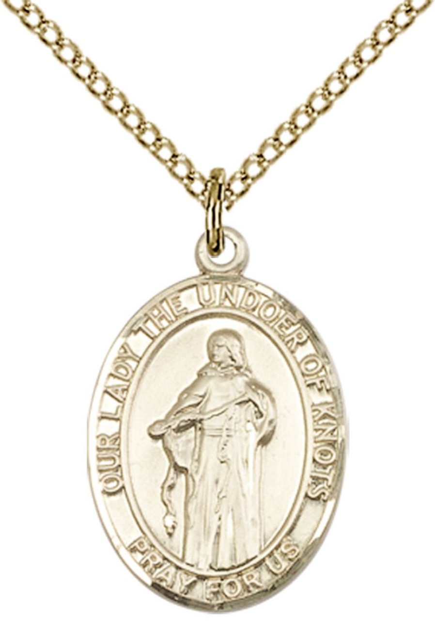 Jewelry&Medals Regers | Our Lady The Undoer Of Knots Necklace Gold Filled 18"