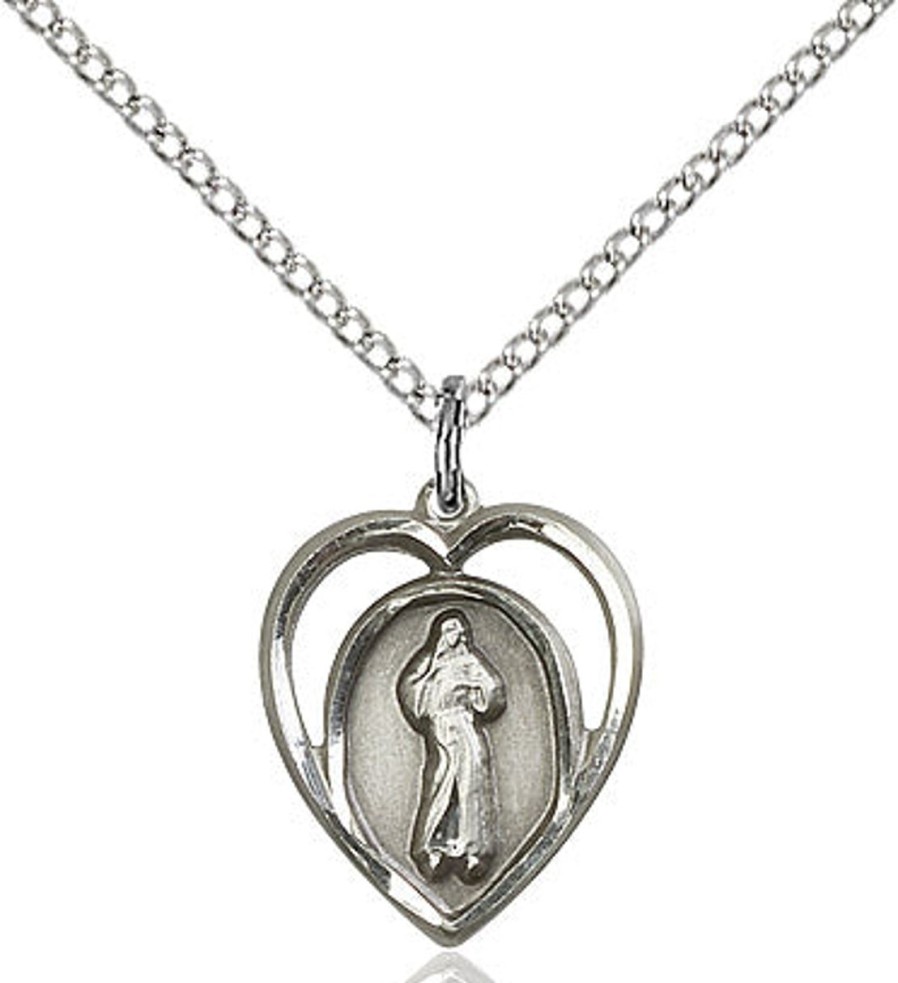 Jewelry&Medals Regers | Divine Mercy Necklace Sterling Silver 18"