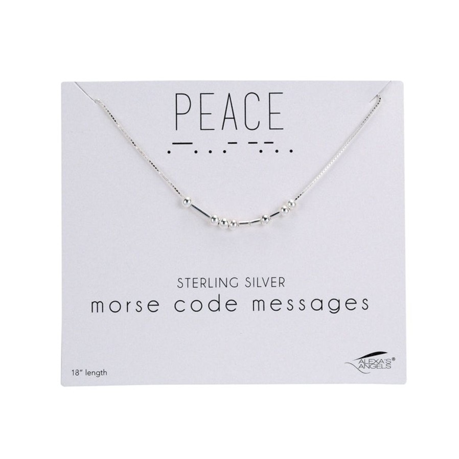 Jewelry&Medals Regers | Morse Code Necklace Peace 18"L