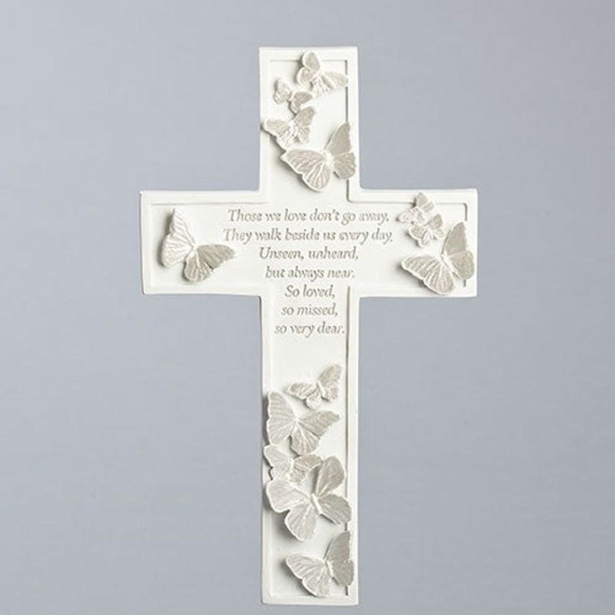 Occasions Regers Memorial Crosses | Butterfly Memorial Wall Cross 8"H