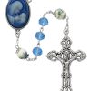 Rosaries Regers | Rosary - Blue Crystal And Ceramic Rosary Boxed