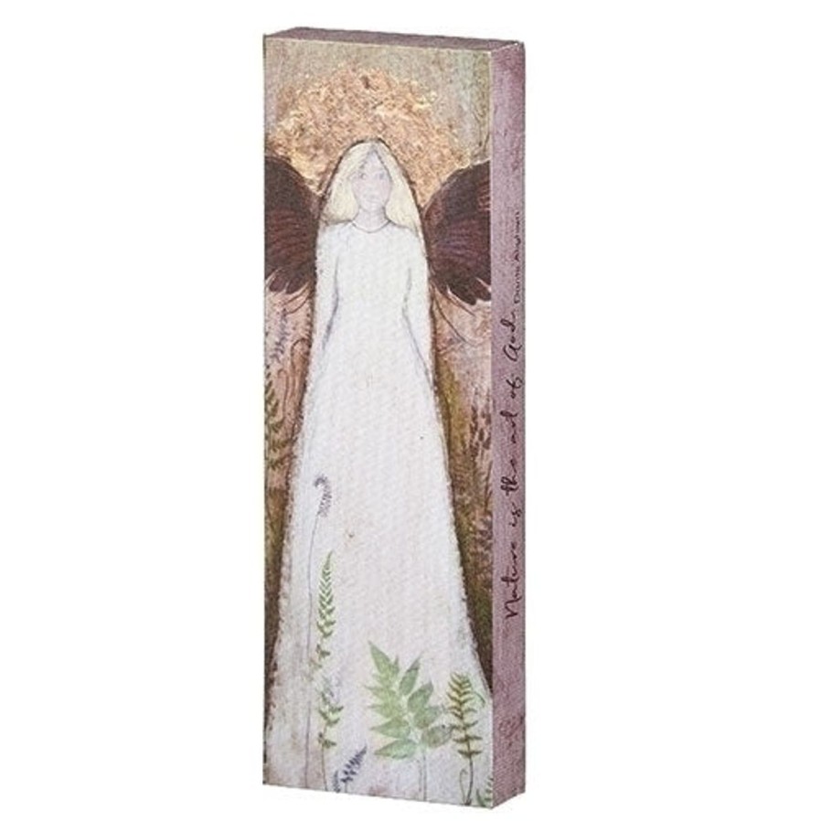 Gift Ideas&Other Regers | Angel With Leaves Plaque 11.75"H