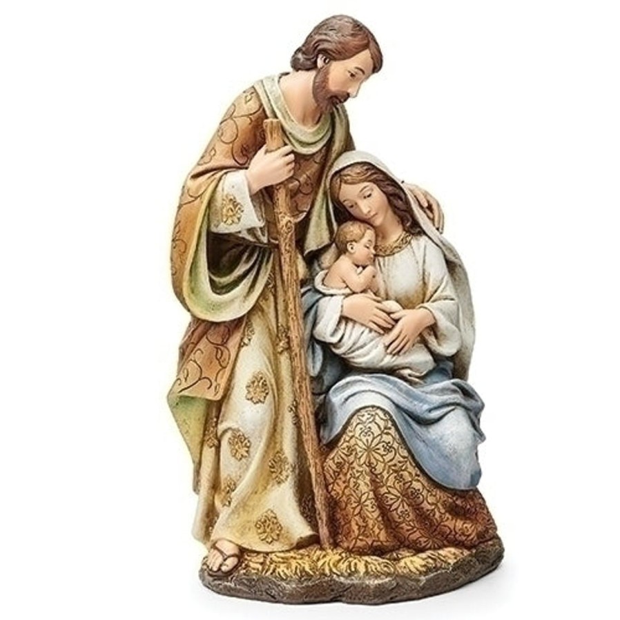 Statues Regers | Holy Family Figure With Ornate Robes 9.5"H