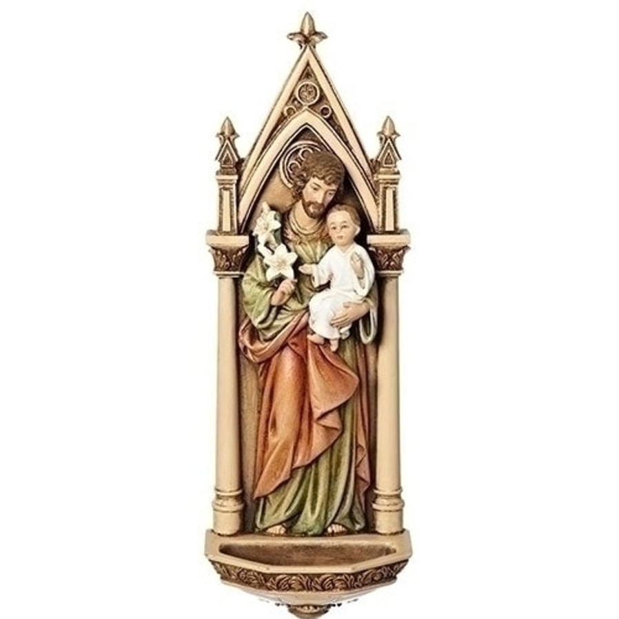 Statues Regers | Joseph - St. Joseph Holy Water Font 7.75"H