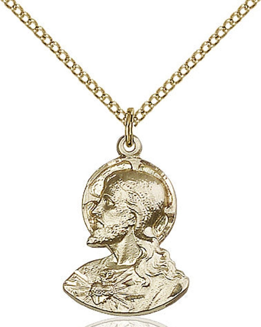 Jewelry&Medals Regers | Head Of Christ Necklace Gold Filled 18"