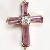 Jewelry&Medals Regers | Birthstone October Cross Pin.75"H