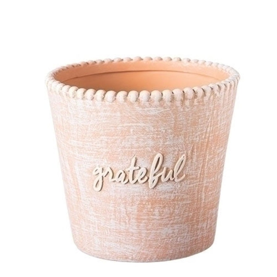 Gift Ideas&Other Regers | Grateful Terracotta Pot 5.25"H