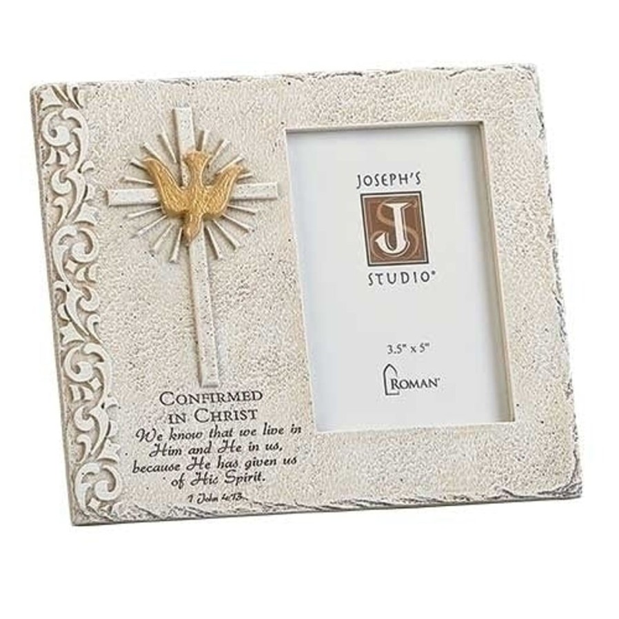 Occasions Regers Confirmation Frames Plaques & Keepsake Boxes | Vertical Confirmation Frame With Stone Finish 6.75"H