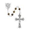 Rosaries Regers | Christ Rosary - Tiger Eye Head Of Christ Rosary Boxed