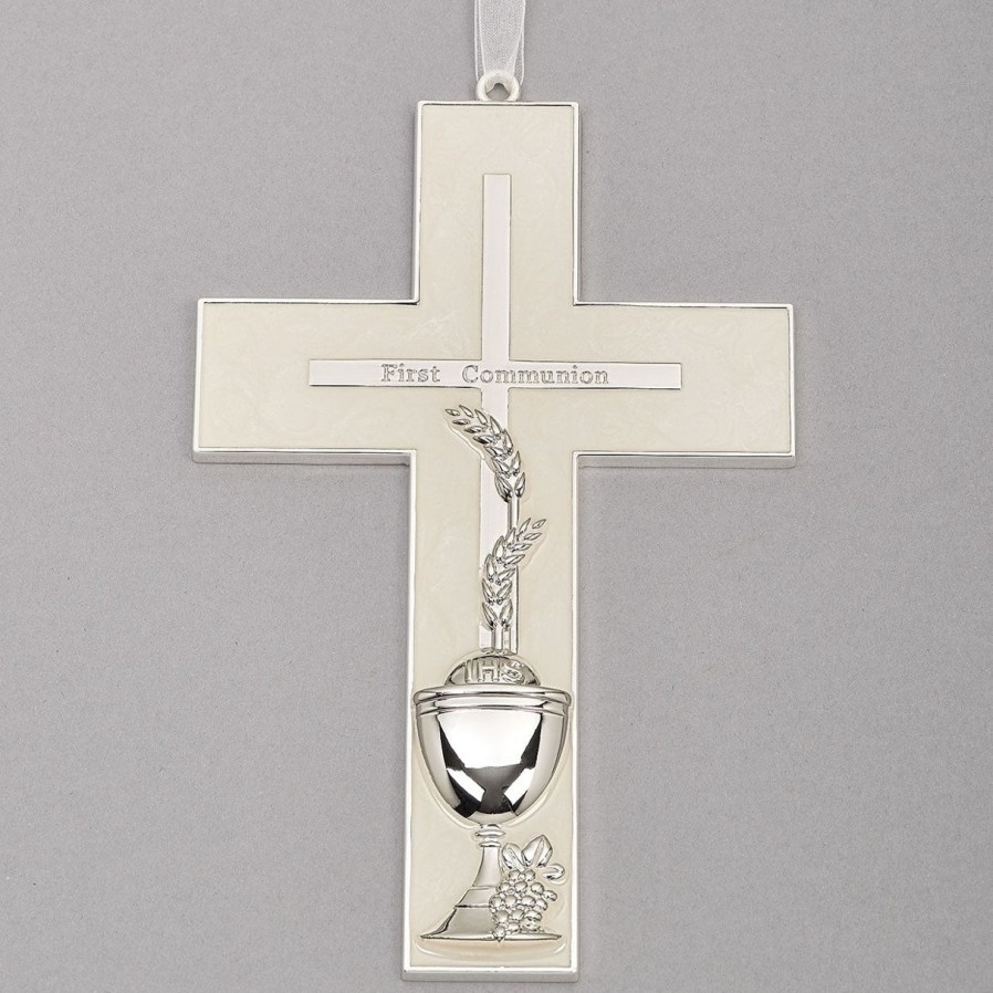 Occasions Regers Communion Crosses & Crucifixes | Chalice And Wheat Wall Cross 7"H