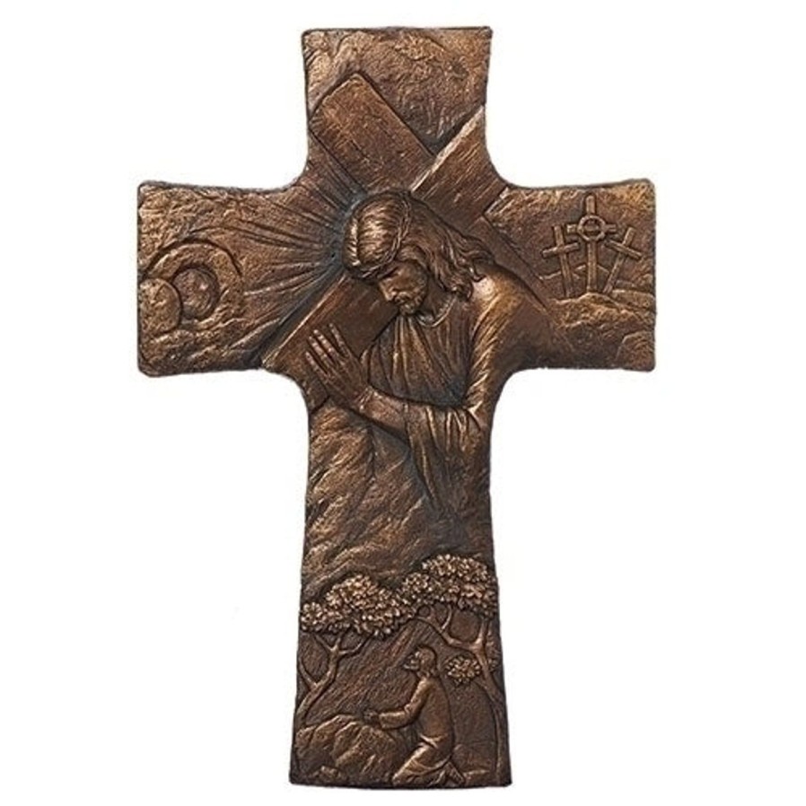 Crosses & Crucifixes Regers | Christ Carrying Cross Wall Cross 17"H