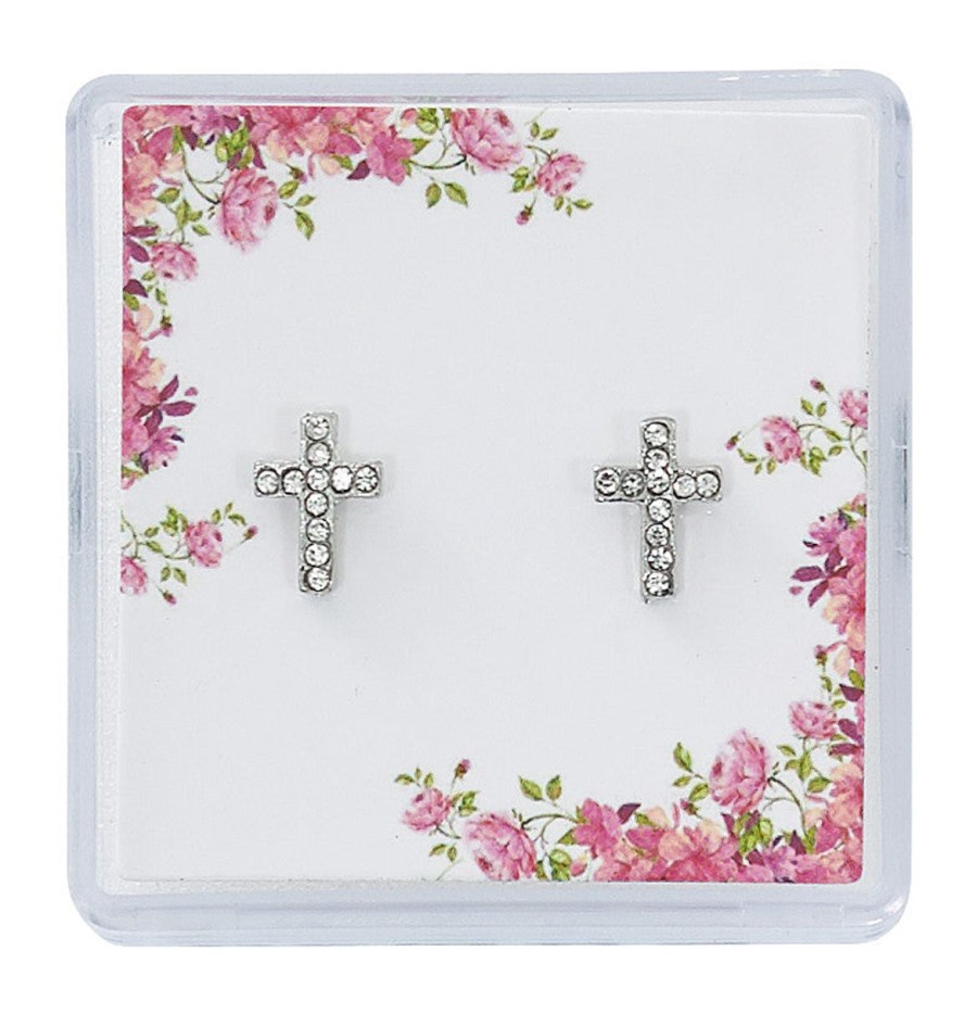 Jewelry&Medals Regers | Crystal Cross Earrings