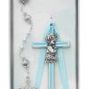 Occasions Regers Other Baby&Baptism Gift Ideas | Baby Set - Blue Crib Cross And Blue Rosary Set Boxed