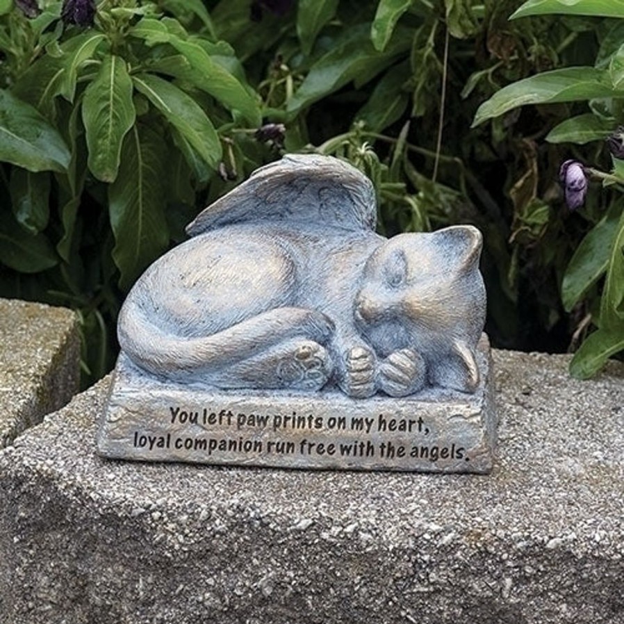 Occasions Regers Memorial Garden Statues | Cat With Wings Memorial Garden Statue 6"L