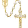 Jewelry&Medals Regers | Holy Mass Crucifix Rosary - Pearl Like Boxed