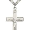 Jewelry&Medals Regers | Crucifix Necklace Sterling Silver 24"