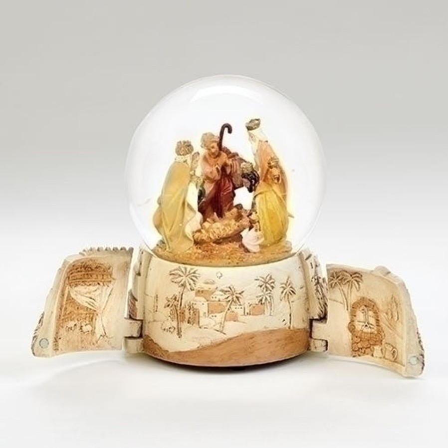 Christmas&Advent Regers | Nativity Snow Globe With Three Wise Men 7.5"H