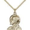 Jewelry&Medals Regers | Head Of Christ Medal Necklace Gold Filled 18"