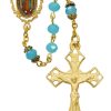 Rosaries Regers | Our Lady Of Guadalupe Rosary - Aqua Boxed