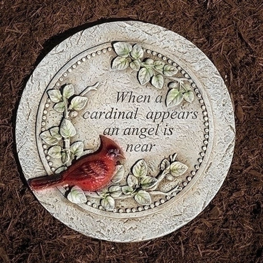 Occasions Regers Memorial Garden Statues | Cardinal Memorial Stepping Stone 10.25"H