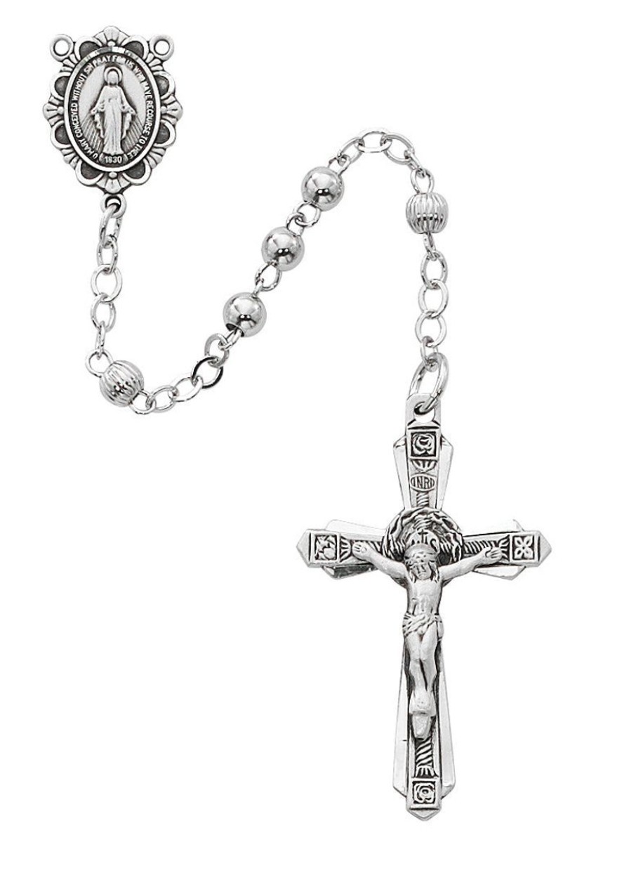 Occasions Regers Baby&Baptism Rosaries & Jewelry | All Sterling Silver 4Mm Youth Rosary