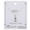 Jewelry&Medals Regers | Birthstone May Cross Necklace 18"L