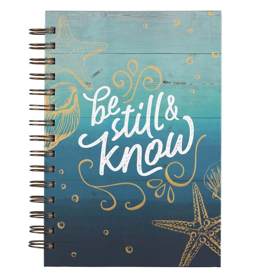 Gift Ideas&Other Regers | Be Still & Know Large Wirebound Journal - Psalm 46:10