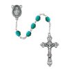 Rosaries Regers | Birthstone Rosary - Dark Green Glass May Rosary Boxed