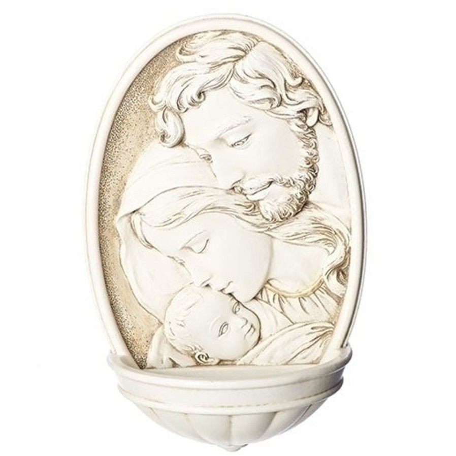 Statues Regers | Holy Family Holy Water Font 8"H