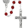 Jewelry&Medals Regers | Rosary - Dark Red Crystal Rosary Boxed